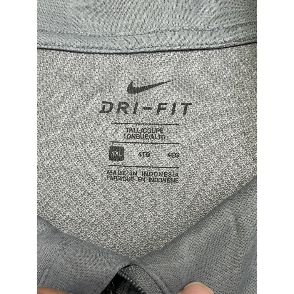 Nike Dri-FIT UNC Tar Heels Quarter Zip Pullover Gray 4XT Tall Men's 4XL NCAA